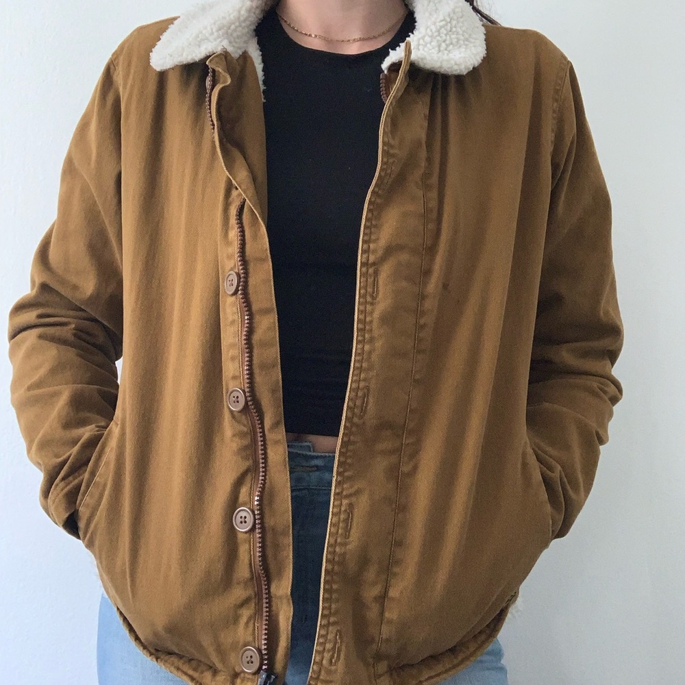 Fox Tan Jacket with Cream Collar